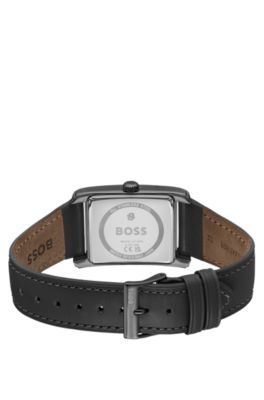 Principle Dress olive-dial watch with leather strap, Assorted-Pre-Pack