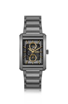 Principle Dress reloj con esfera gris y pulsera de eslabones en H, Assorted-Pre-Pack