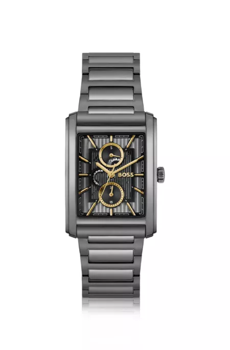 Principle Dress gray-dial watch with H-link strap