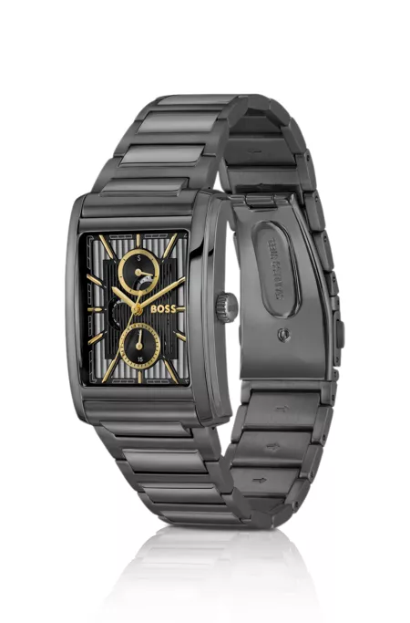 Principle Dress gray-dial watch with H-link strap