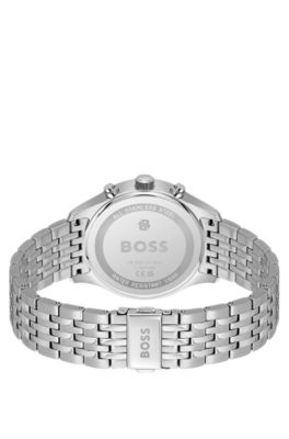 Stratus green-dial chronograph watch with link bracelet, Assorted-Pre-Pack