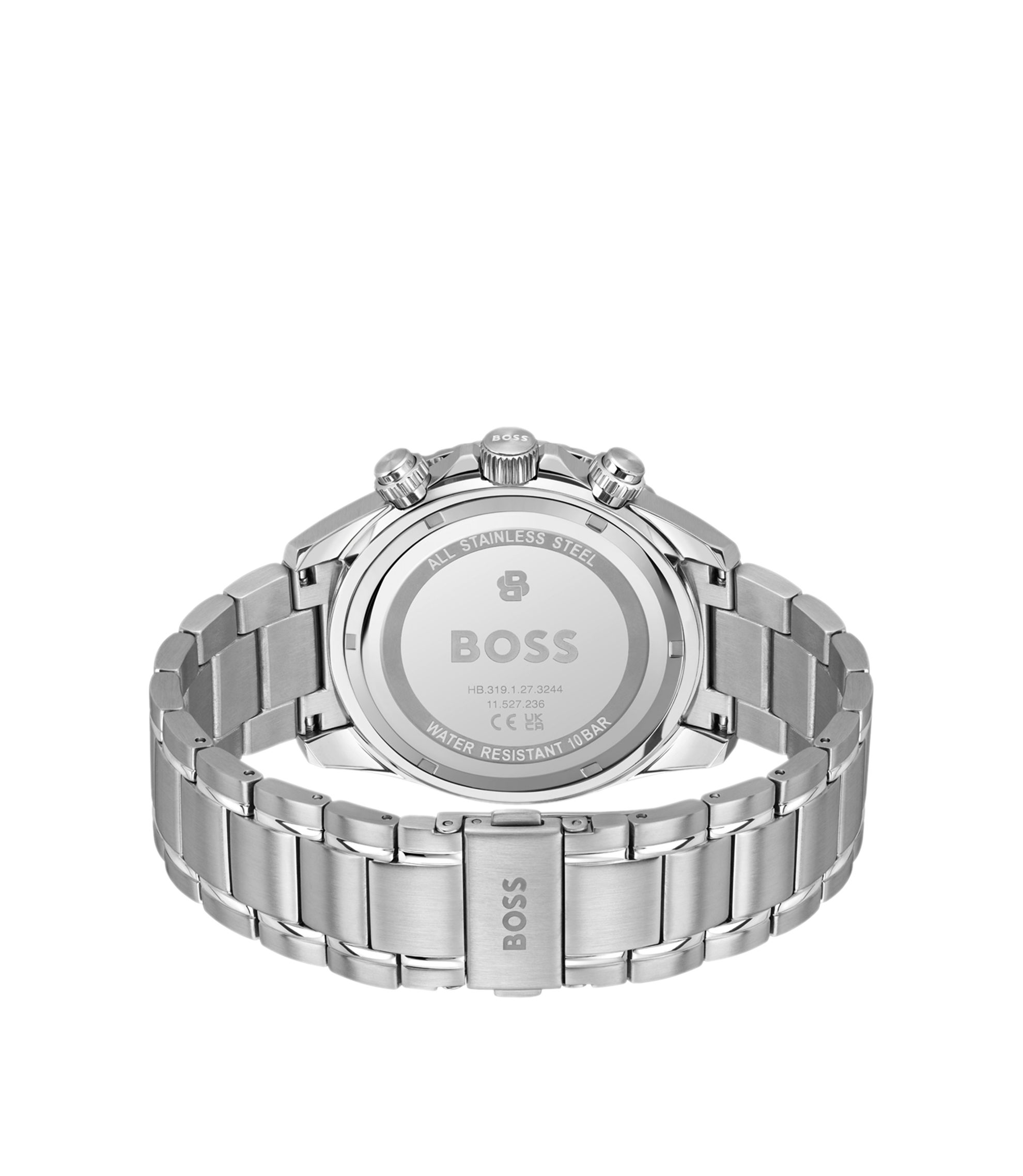 BOSS - Sealiner silver-tone chronograph watch with green dial