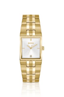 Strivo gold-tone watch with stripe detail, Assorted-Pre-Pack