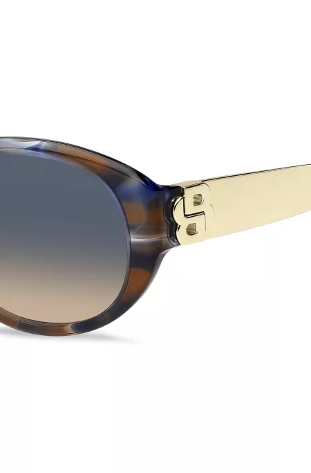 Havana acetate sunglasses with Double-B monogram hardware