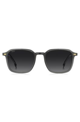 Sunglasses in dark-gray acetate with gold-tone logos, Assorted-Pre-Pack