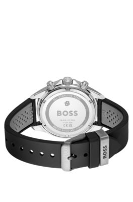 BOSSLETIC reloj de acero inoxidable con correa de silicona perforada, Assorted-Pre-Pack