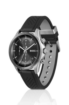 BOSSLETIC reloj de acero inoxidable con correa de silicona perforada, Assorted-Pre-Pack