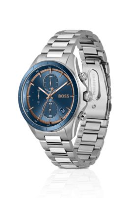 BOSSLETIC stainless-steel watch with blue dial, Assorted-Pre-Pack