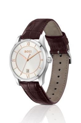 Principle Prestige montre &agrave; cadran blanc argent&eacute; textur&eacute;, Assorted-Pre-Pack