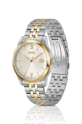 Langford reloj de dos tonos con pulsera de cinco eslabones, Assorted-Pre-Pack