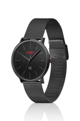 #Style 3H reloj completamente negro con pulsera de malla, Assorted-Pre-Pack