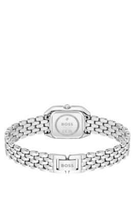 Mae Petite reloj de acero inoxidable con bisel de cristales, Assorted-Pre-Pack