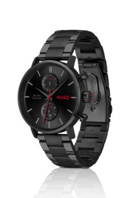 #Takeoff reloj chapado en negro con esfera negra, Assorted-Pre-Pack