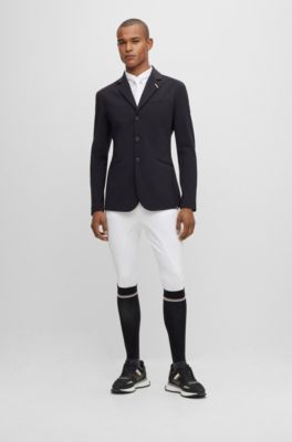 Pantalones de equitaci&oacute;n de material superel&aacute;stico con agarre integral, Blanco