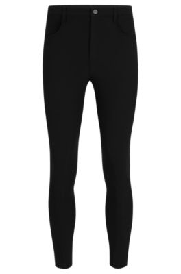 Equestrian knee-grip breeches in power-stretch material, Black