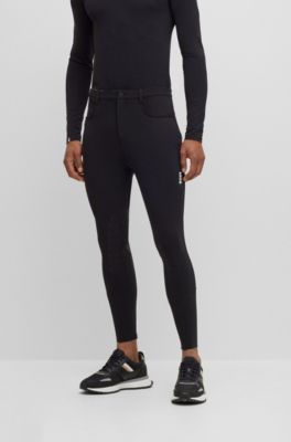 Equestrian knee-grip breeches in power-stretch material, Black