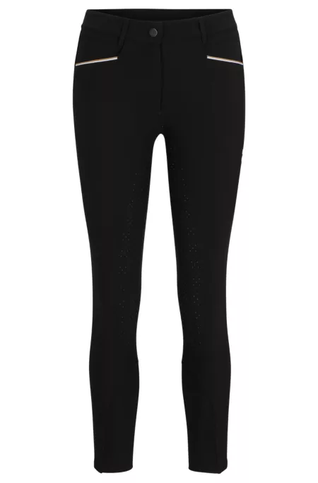 Equestrian full-grip breeches in power-stretch material