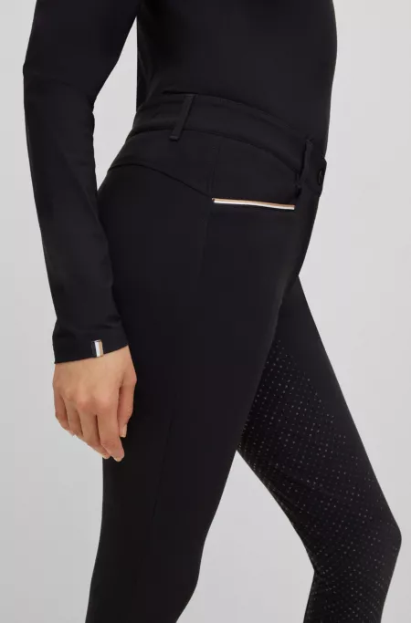 Equestrian full-grip breeches in power-stretch material