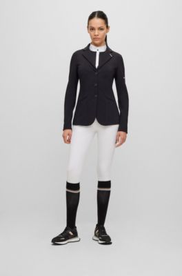 Equestrian full-grip breeches in power-stretch material, White