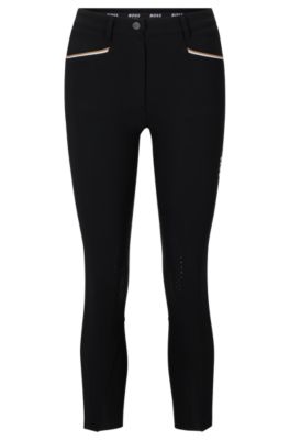 Equestrian knee-grip breeches in power-stretch material, Black