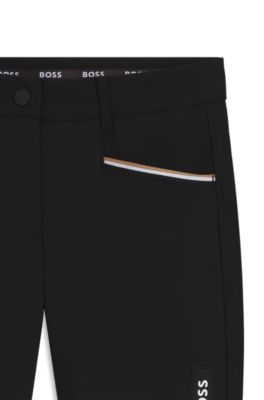Equestrian full-grip breeches in power-stretch material, Black