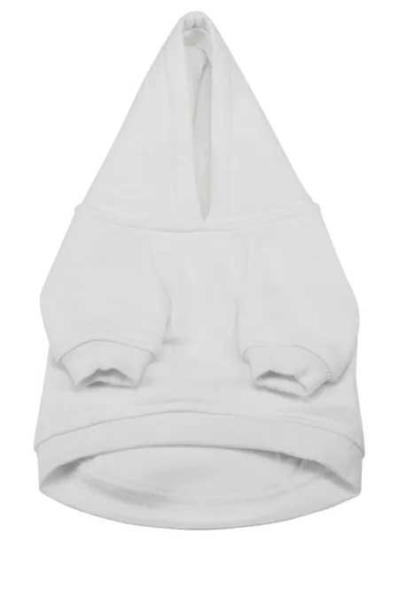 Dog hooded sweatshirt with striped logo