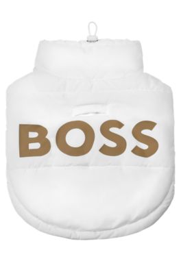 Padded dog jacket in waterproof fabric, White