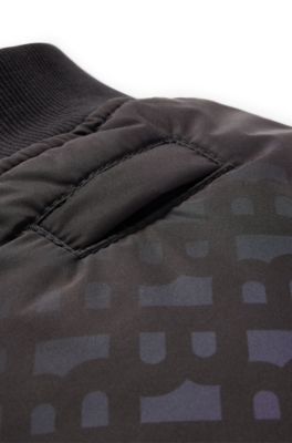 Monogrammed bomber jacket for dogs, Black