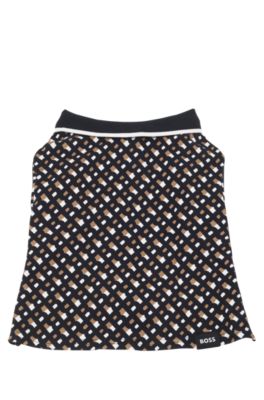 Polo para perro con detalle de logotipo y ribete en contraste, Negro