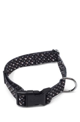 Dog collar with contrast-logo trim, Black