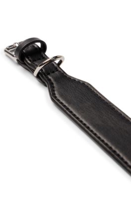 Dog collar in leather, Black