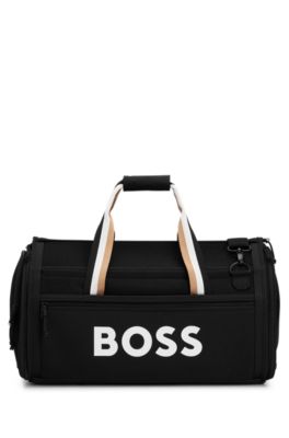 BOSS Dog travel bag with quilted mat Black