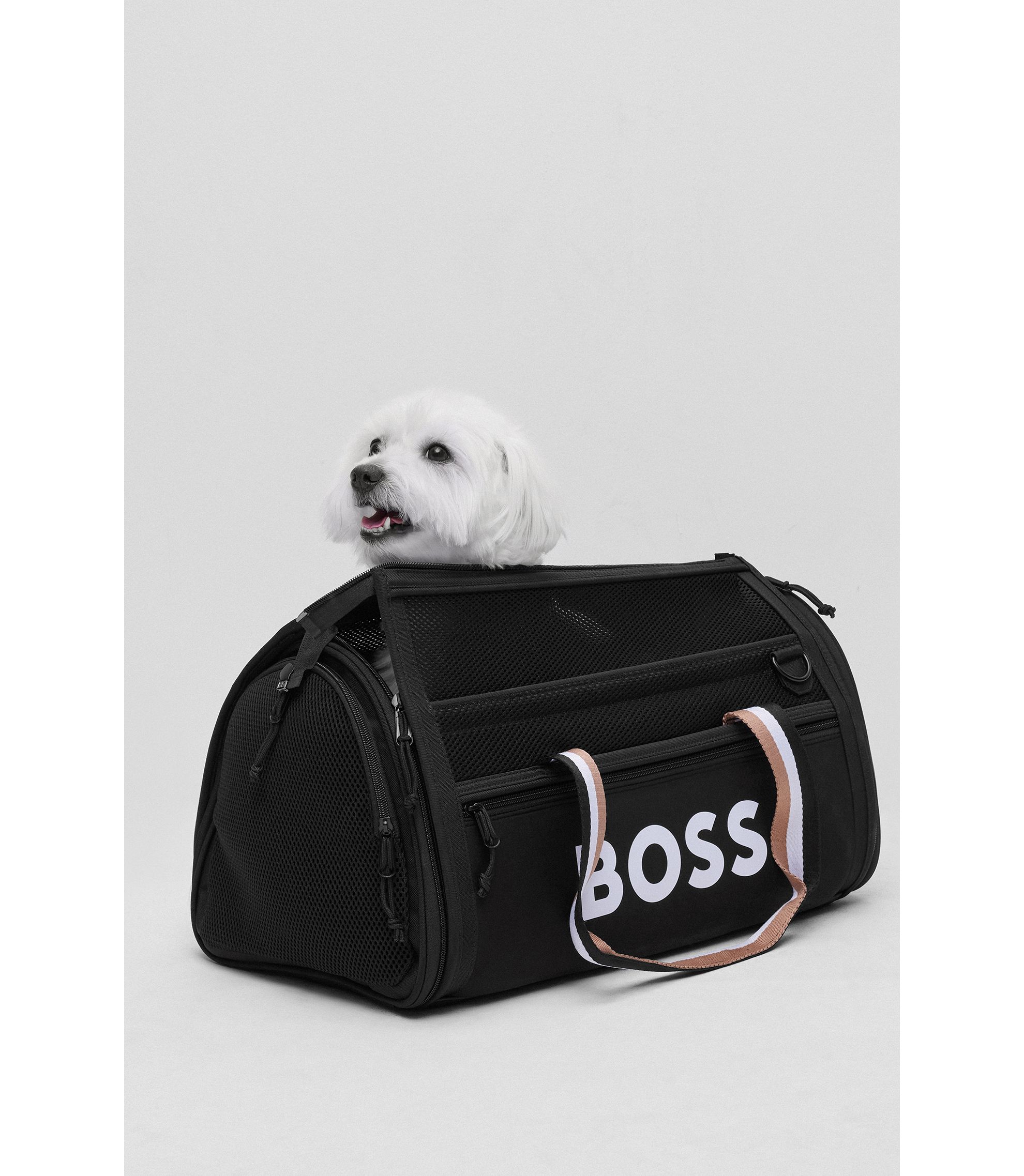 BOSS - Dog travel bag with quilted mat - Black