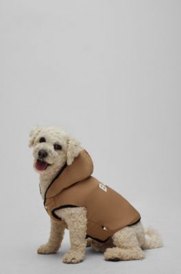 Dog jacket with logo detailing, Beige