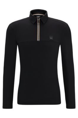 Equestrian training shirt in quick-dry material, Black