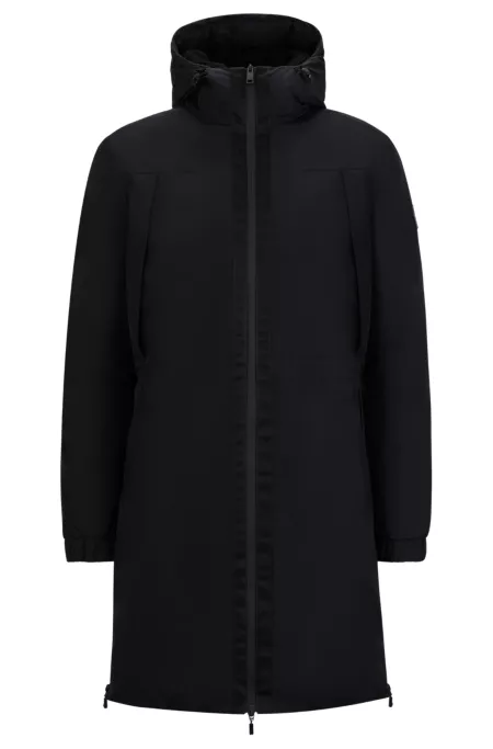 Equestrian logo-tape parka jacket with waterproof finish