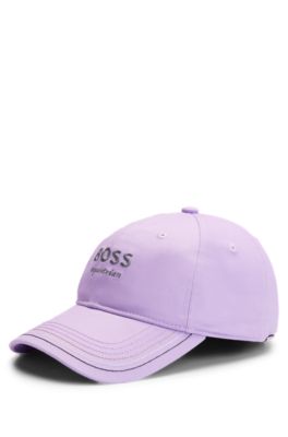 Gorra para equitaci&oacute;n con logo bordado y correa de piel, Luz p&uacute;rpura