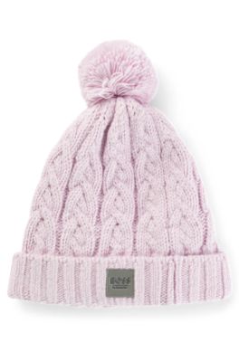 Gorro ligero de equitaci&oacute;n con borla y forro polar en el interior, Luz p&uacute;rpura