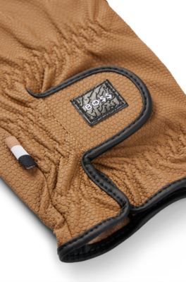 Guantes de equitaci&oacute;n en piel sint&eacute;tica, Beige