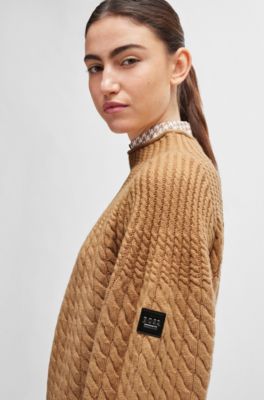 Equestrian cropped sweater wool and cashmere