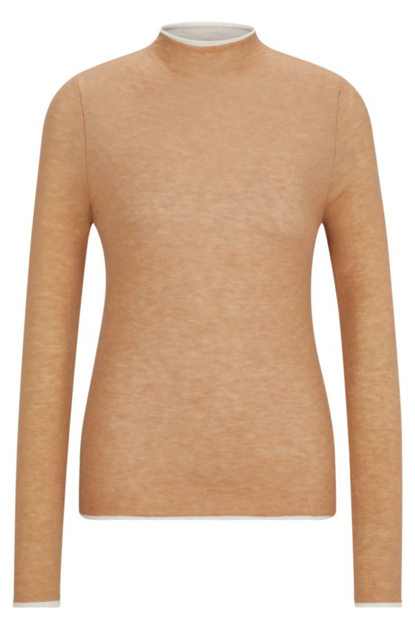 Equestrian soft-knit sweater with two-tone effect - image 2