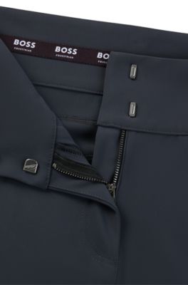 Equestrian knee-grip breeches with high waist, Silver