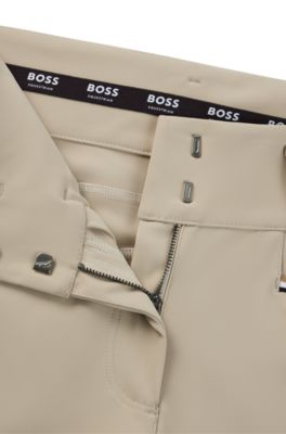 Equestrian knee-grip breeches with high waist, Beige