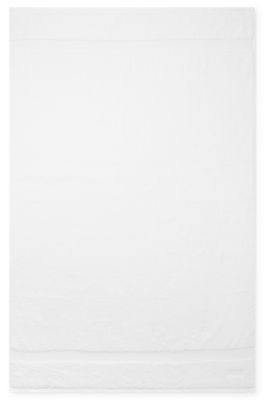 Logo-embroidered bath sheet in Aegean cotton, White
