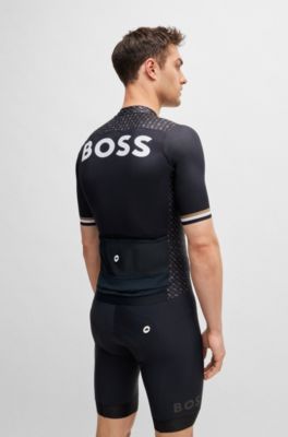 BOSS x ASSOS training jersey with breathable quick-dry front, Black