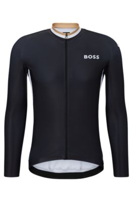  BOSS x ASSOS body-mapped jersey top with branding, Black