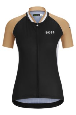 Hugo Boss Boss X Assos Branded Upf50+ Jersey Top With Three Rear Pockets In Black