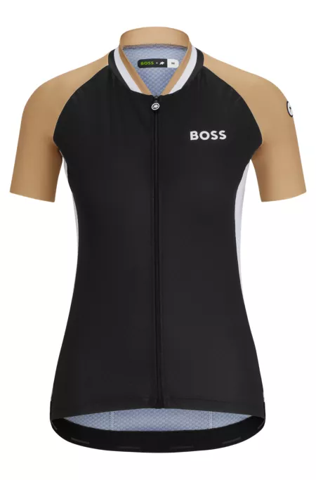BOSS x ASSOS branded UPF50+ jersey top with three rear pockets