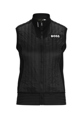 Hugo Boss Boss X Assos Insulated Gilet In Water-repellent Material In Black