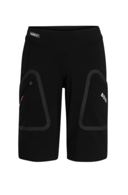 BOSS x ASSOS regular-fit cargo shorts with branding, Black
